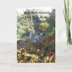 Carte Jardin Floral Mère personnalisée Anniversaire