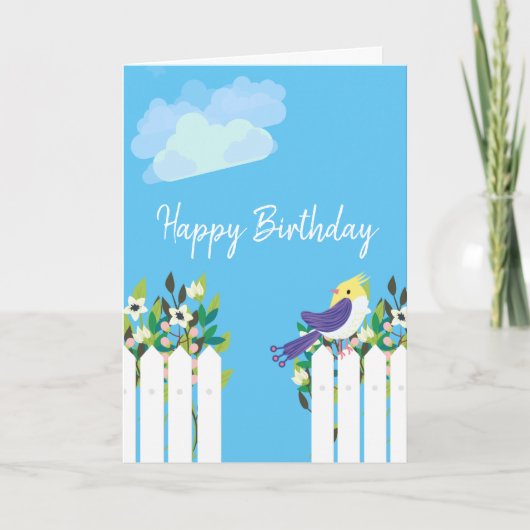 Carte Jardin heureux anniversaire (Devant)