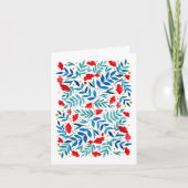 Carte Jardin magique - rouge et turquoise (Devant)