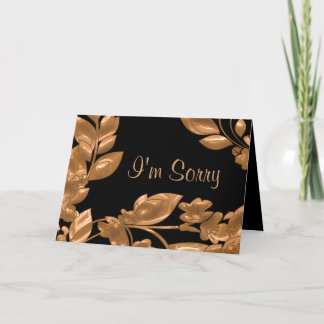 Carte Jardin noir et cuivre Je suis désolé