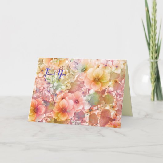 Carte Jardin pastel Merci (Devant)