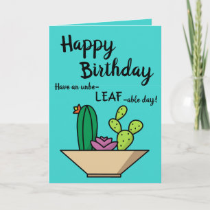 Carte Jardin Plante Succulent Anniversaire
