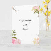 Carte Jardin rose romantique Aquarelle Florale (Fleur jaune)