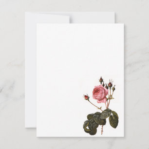 Carte Jardin rose vintage en fleurs