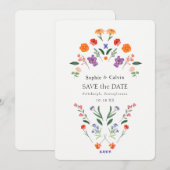 Carte Jardin secret Boho mariage floral Enregistrer la d (Devant / Derrière)