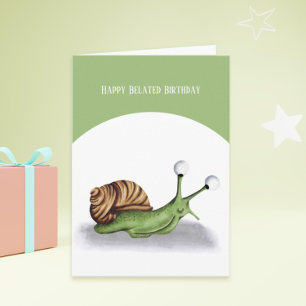 Carte Jardin Snail Enfants Anniversaire tardif