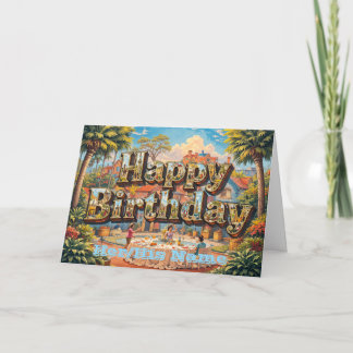 Carte Jardin Tropical Joyeux Anniversaire