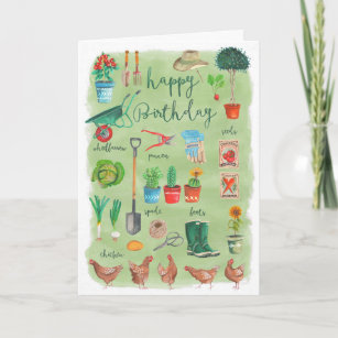 Cartes D Jardinier Jardin D Anniversaire Zazzle Be