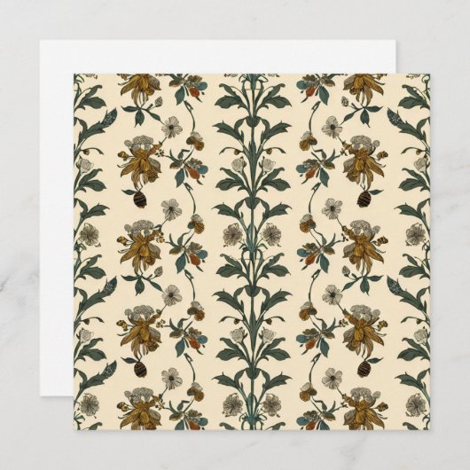 Carte Jardin Vintage  (Devant / Derrière)