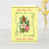 Carte Jardin vintage (Fleur jaune)