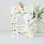 Carte Jardin Whimsical Aquarelle Fleur sauvage été (Debout devant)