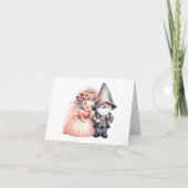 Carte Jardin Whimsical Gnome été Orange Mariage (Devant)
