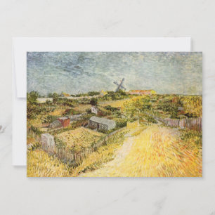 Carte Jardins potagers, Montmartre par Vincent van Gogh