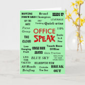 Carte Jargon drôle de gestion de bureau - partir (Fleur jaune)