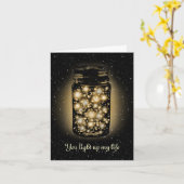 Carte Jarre De lucioles Avec Étoiles De Nuit (Fleur jaune)