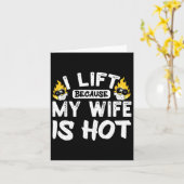 Carte J'Ascense Parce Que Ma Femme Est Chaude 5 (Fleur jaune)