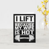 Carte J'Ascense Parce Que Ma Femme Est Chaude 7 (Fleur jaune)