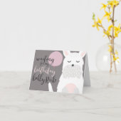 Carte J'attends mon Anniversaire Belly Rub (Fleur jaune)