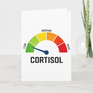 Carte Jauge de niveau de cortisol bas drôle pour soulage