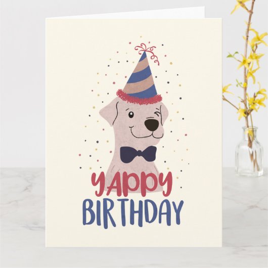 Carte Jaune anniversaire (Fleur jaune)