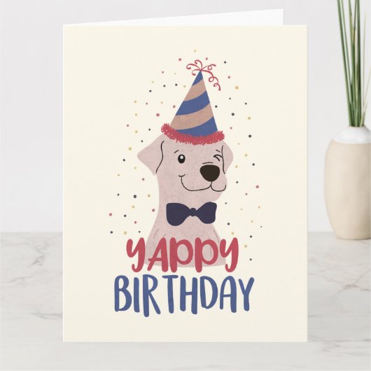 Carte Jaune anniversaire (Devant)