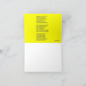 Carte Jaune Daffodique; William Wordsworth Poem Note Car (Intérieur)