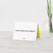 Carte Jaune Daffodique; William Wordsworth Poem Note Car (Dos)