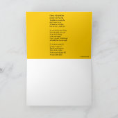 Carte Jaune Daffodique; William Wordsworth Poem Note Car (Intérieur)