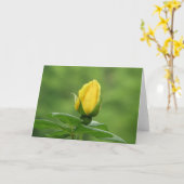 Carte jaune de bouton de rose (Fleur jaune)