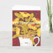 carte jaune de fleurs (Dos)