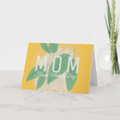 Carte Jaune de la Fête des Mères Jaune à la main (Devant)