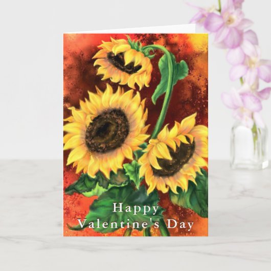 Carte Jaune de la Saint-Valentin (Orchidée)