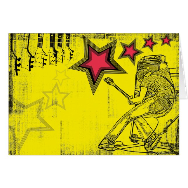 Carte jaune de superstar (Devant horizontal)