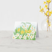 Carte Jaune et blanc jonquilles Anniversaire (Fleur jaune)