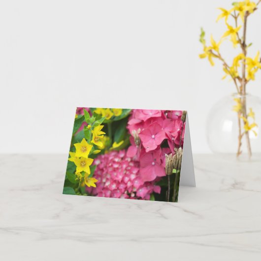 Carte Jaune et rose (Fleur jaune)