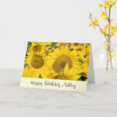 Carte Jaune Fleur de soleil Anniversaire (Fleur jaune)