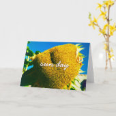 Carte Jaune Jaune Tournesol Jour Citation Script (Fleur jaune)