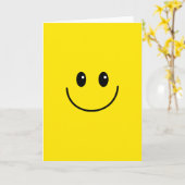 Carte Jaune joyeux visage souriant (Fleur jaune)