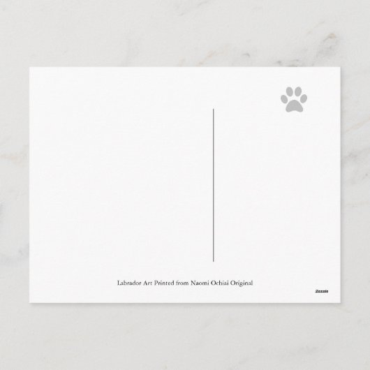 Carte Jaune Lab Puppy Valentine's Day (Dos)
