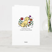 Carte Jaune Labrador et Green Mother's Day (Dos)