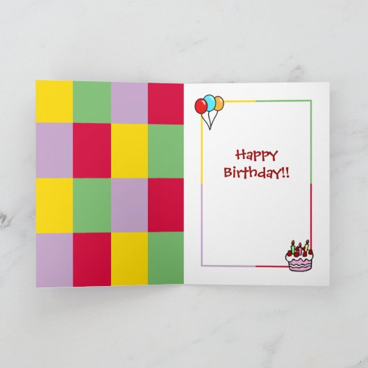 Carte Jaune Labrador Peinture de cupcake (Intérieur)