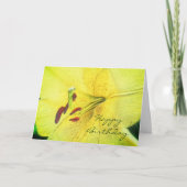 Carte Jaune Lily Art Anniversaire (Devant)