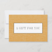 Carte Jaune orange | Linge sobre élégant look chic (Devant)