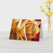 Carte Jaune Rose Art Mère avec poème (Fleur jaune)