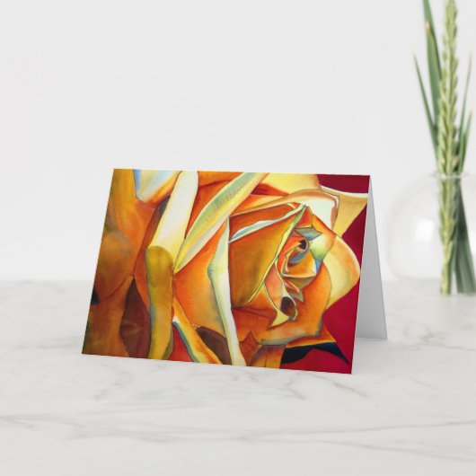 Carte Jaune Rose Art Mère avec poème (Devant)