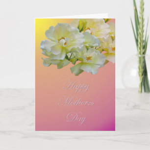 Carte Jaune Roses Mère de la Fête