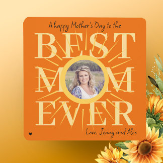 Carte Jaune soleil moderne photo personnalisée Fête des 