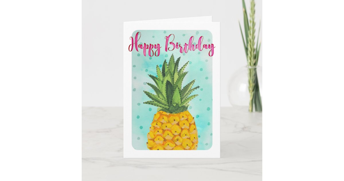 Carte Jaune Tropical Anniversaire Zazzle Be