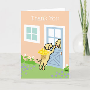 Carte jaunes du Labrador Merci de printemps