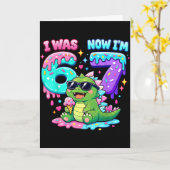 Carte J'avais 6 ans j'ai 7 ans anniversaire 67 mème kaij (Fleur jaune)